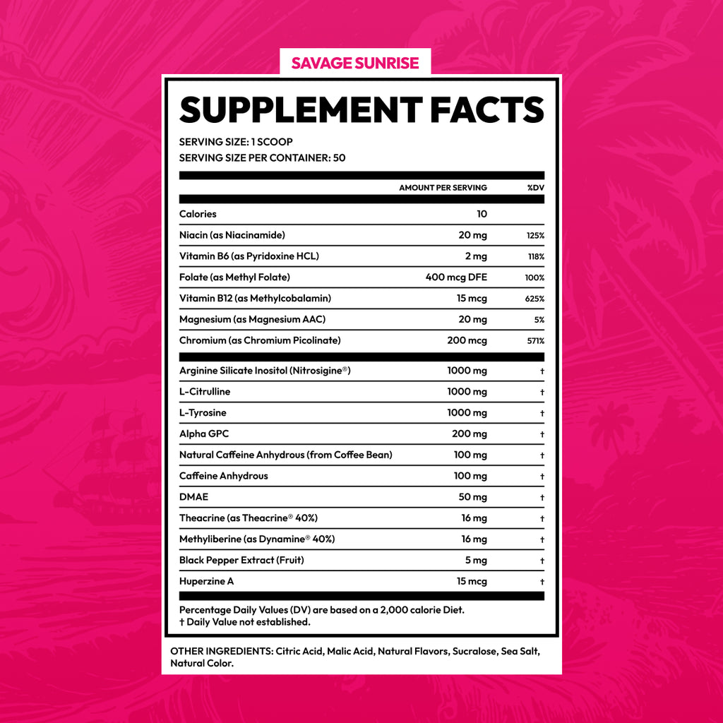 REVENGE ENERGY TUB — SAVAGE SUNRISE